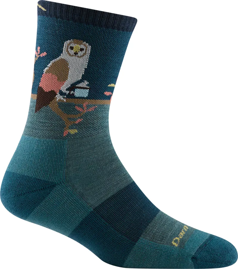 Darn Tough Womens Critter Club Micro Crew Lightweight Hiking Sock Teal